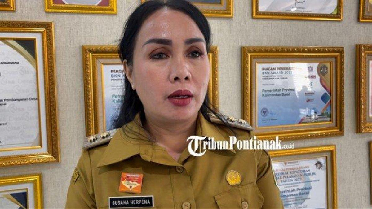 WAWANCARA - Wakil Bupati Sanggau, Susana Herpena saat menghadiri Musrenbang RPJMD Provinsi Kalbar di Aula Garuda, Senin 5 Mei 2025.