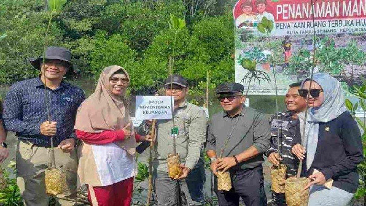 PROGRAM WALI KOTA TANJUNGPINANG - Wali Kota Tanjungpinang Lis Darmansyah di sela-sela kegiatan penanaman mangrove, Sabtu (24/5/2025).