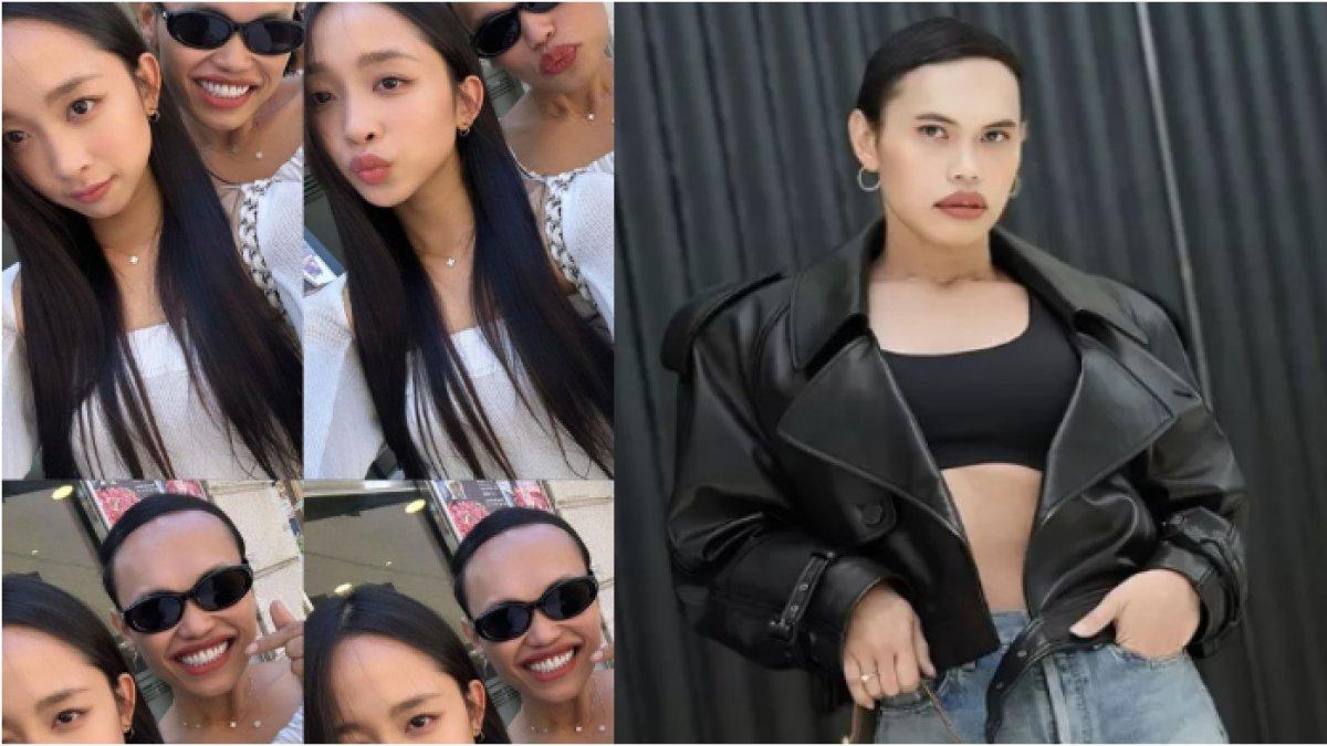 Wanda Hara saat bertemu dengan personil girlband Secret Number, Dita Karang