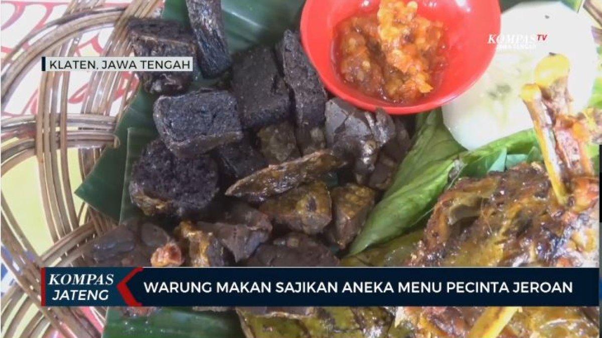 KULINER KLATEN: Warung makan di Klaten Jawa Tengah yang menyajikan beragam olahan jeroan