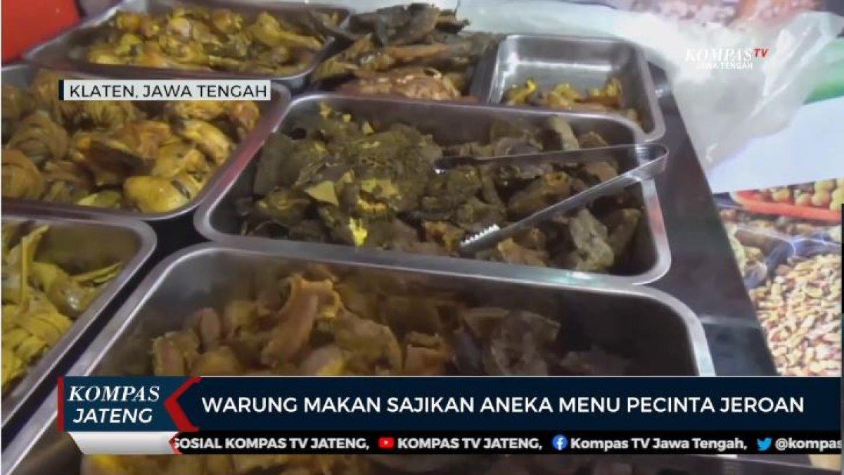 KULINER KLATEN: Warung makan di Klaten Jawa Tengah yang menyajikan olahan jeroan