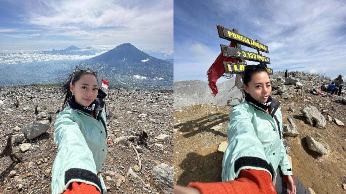 Wendy Walters mantan istri Reza Arap hobi naik gunung di berbagai kota di Indonesia.