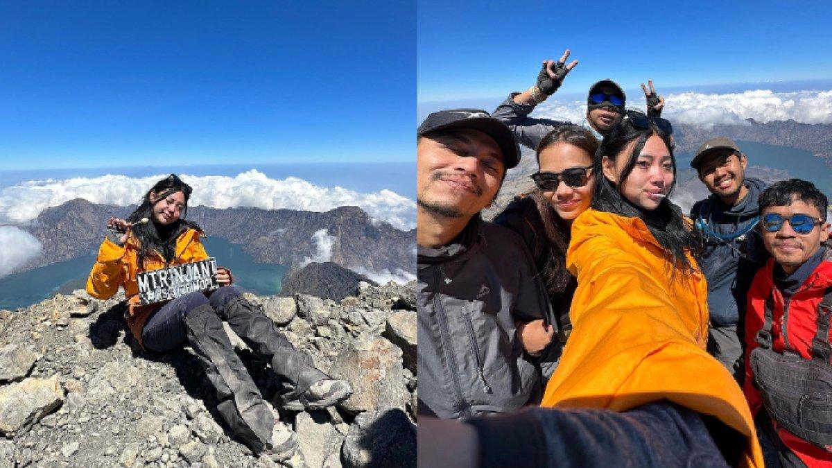 Wendy Walters mantan istri Reza Arap hobi naik gunung di berbagai kota di Indonesia.