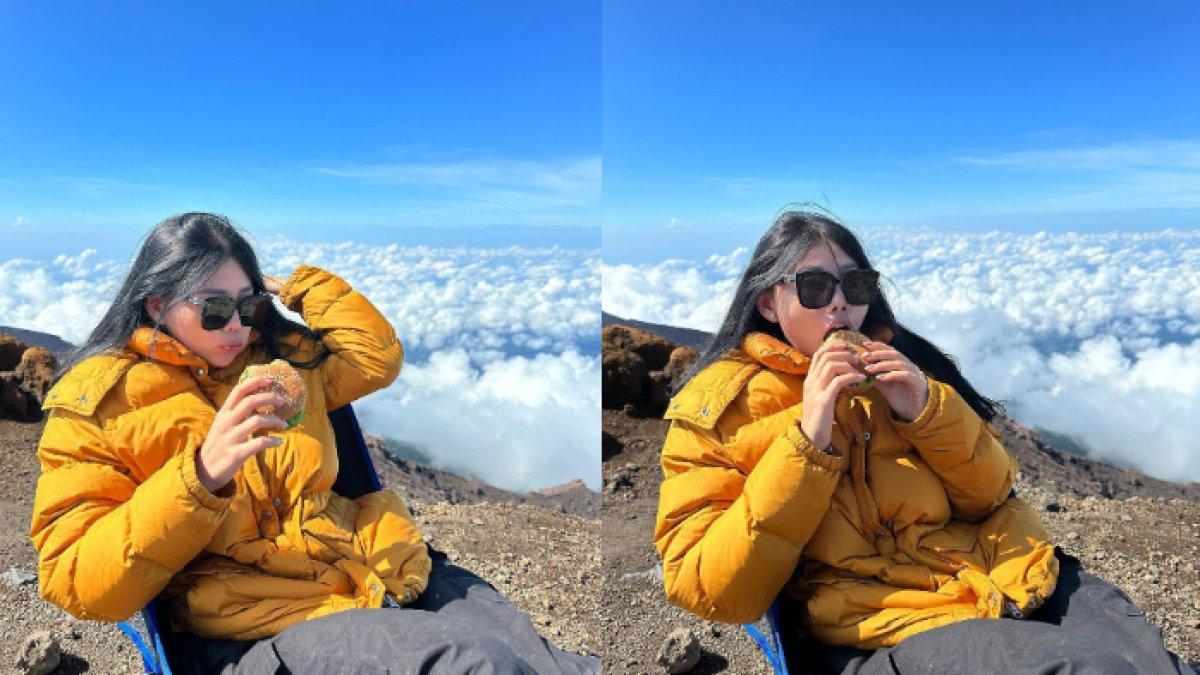 Wendy Walters mantan istri Reza Arap hobi naik gunung di berbagai kota di Indonesia.