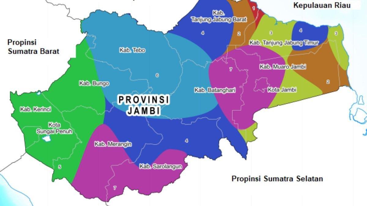 Peta Wilayah Provinsi Jambi