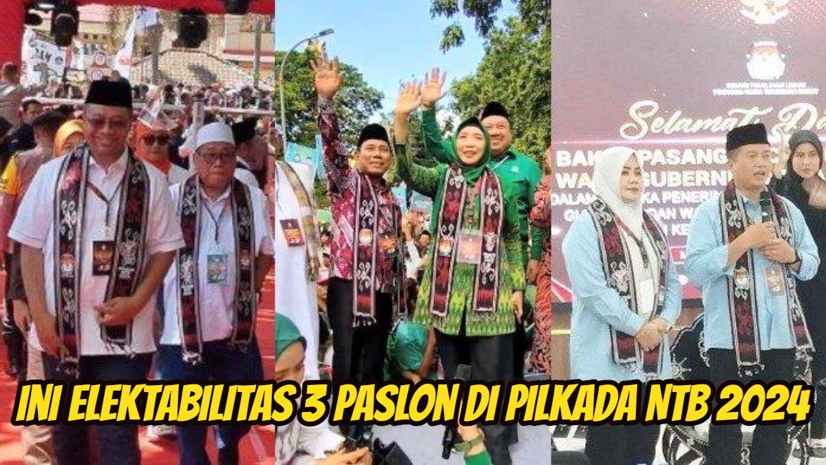 Elektabilitas Pilkada NTB, Zulkieflimansyah-Suhaili, Sitti Rohmi Djalillah-Musyafirin dan Lalu Muhamad Iqbal-Indah Dhamayanti Putri, siapa terkuat?