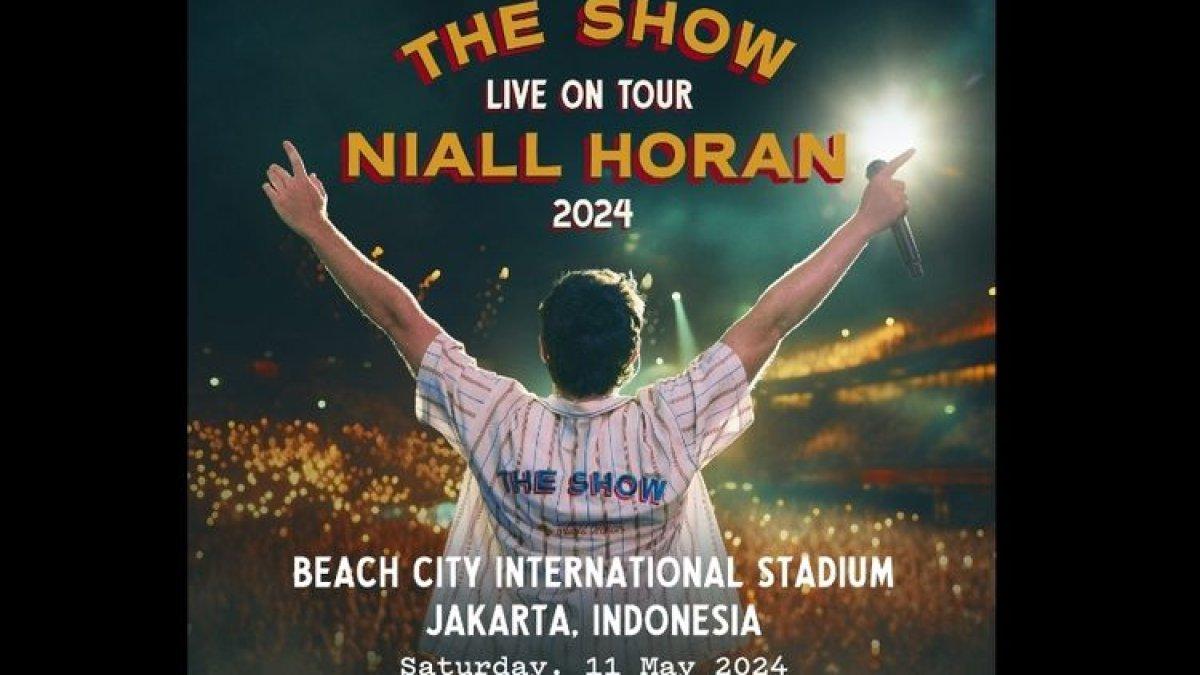 Penyanyi Niall Horan akan menggelar The Show Live On Tour 2024 di Jakarta pada 11 Mei 2024 di Beach City International Stadium, Ancol.