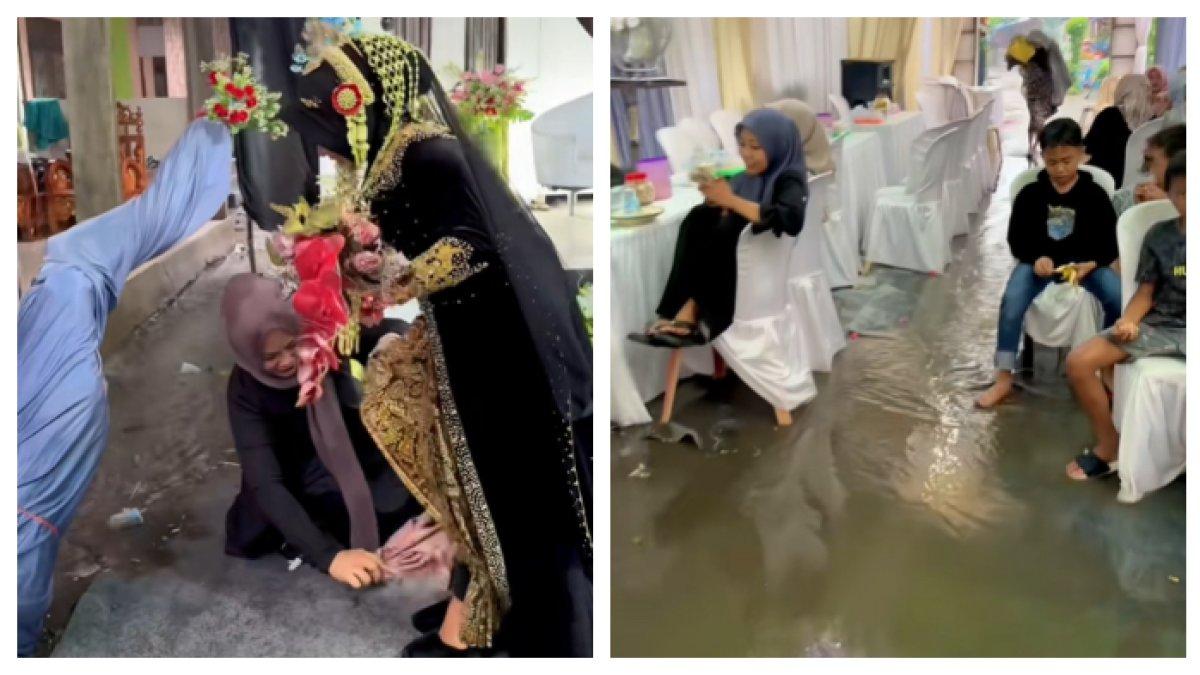VIRAL VIDEO PENGANTIN - Pengantin wanita yang melempar celana dalam ke atas genteng, kini viral videonya. Inilah cerita asli dari makeup artist yang bersangkutan.