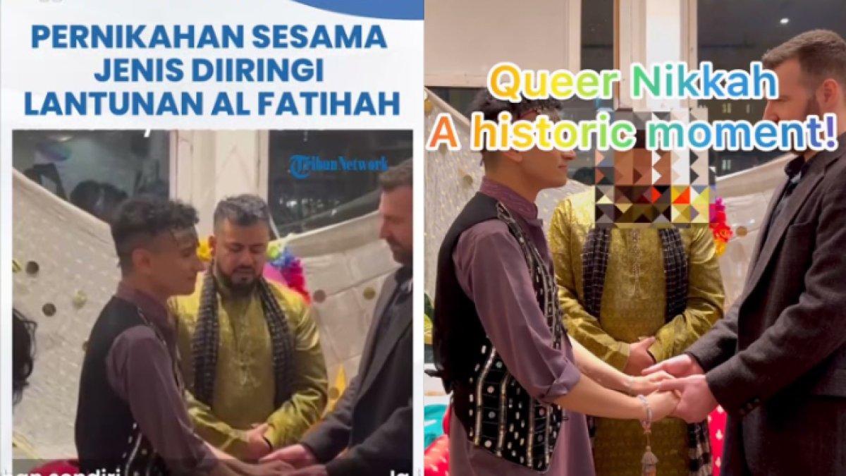 Aktivis LGBT ini menggelar pernikahan meriah sesama jenis dengan diiringi lantunan Al-Fatihah