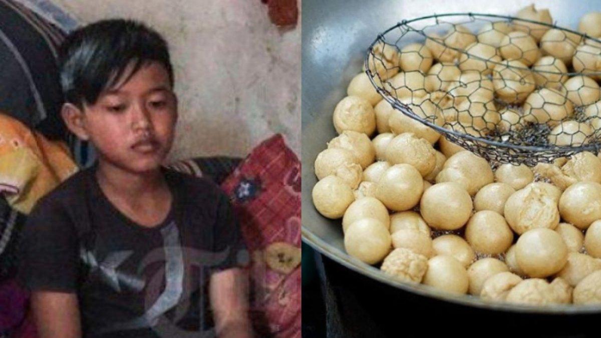 Bocah 12 tahun ini putus sekolah demi bisa bekerja jualan tahu bulat kelilng belasan kilometer untuk membeli obat ginjal ibunya.
