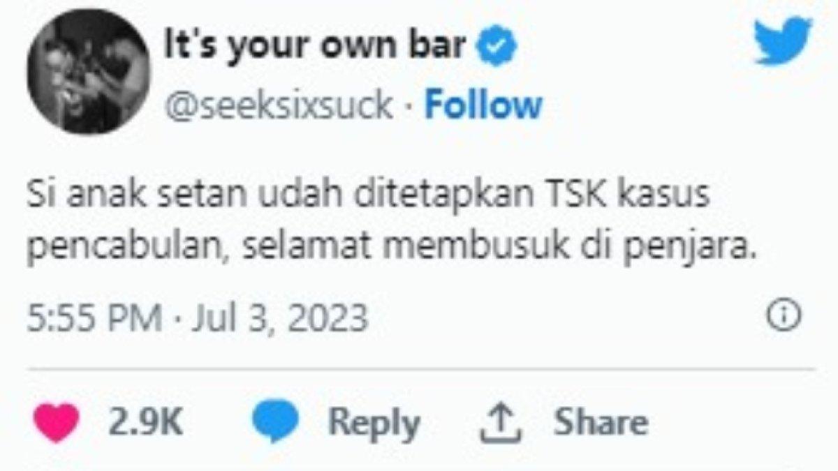 Ayah David Ozora bak bahagia Mario Dandy resmi jadi tersangka pencabulan