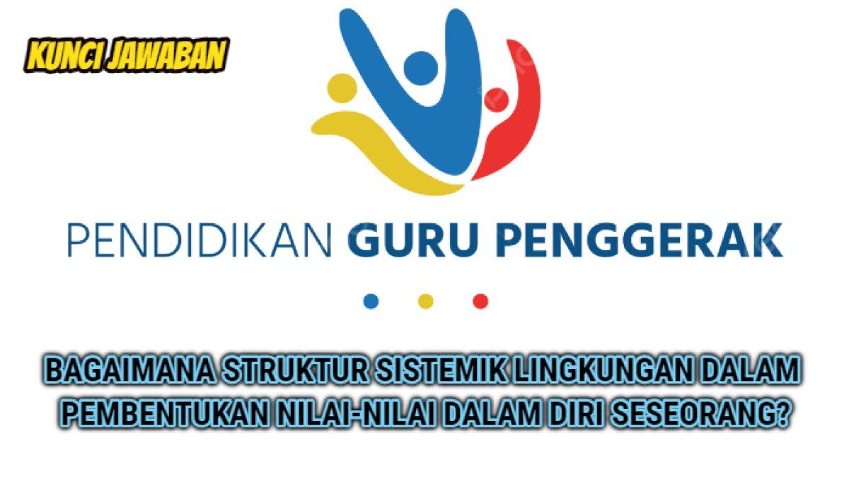 Jawaban dari soal 'Jelaskan bagaimana struktur sistemik lingkungan dalam pembentukan nilai-nilai dalam diri seseorang?'