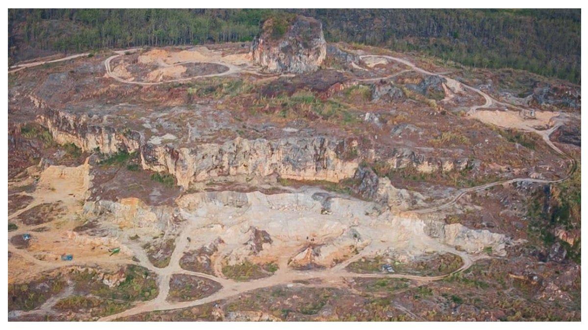 Danau Beko tempo dulu, masih digunakan sebagai galian tambang kapur