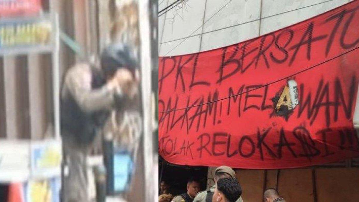 Momen bentrok Satpol PP dengan PKL hingga membuat petugas disiram minyak panas