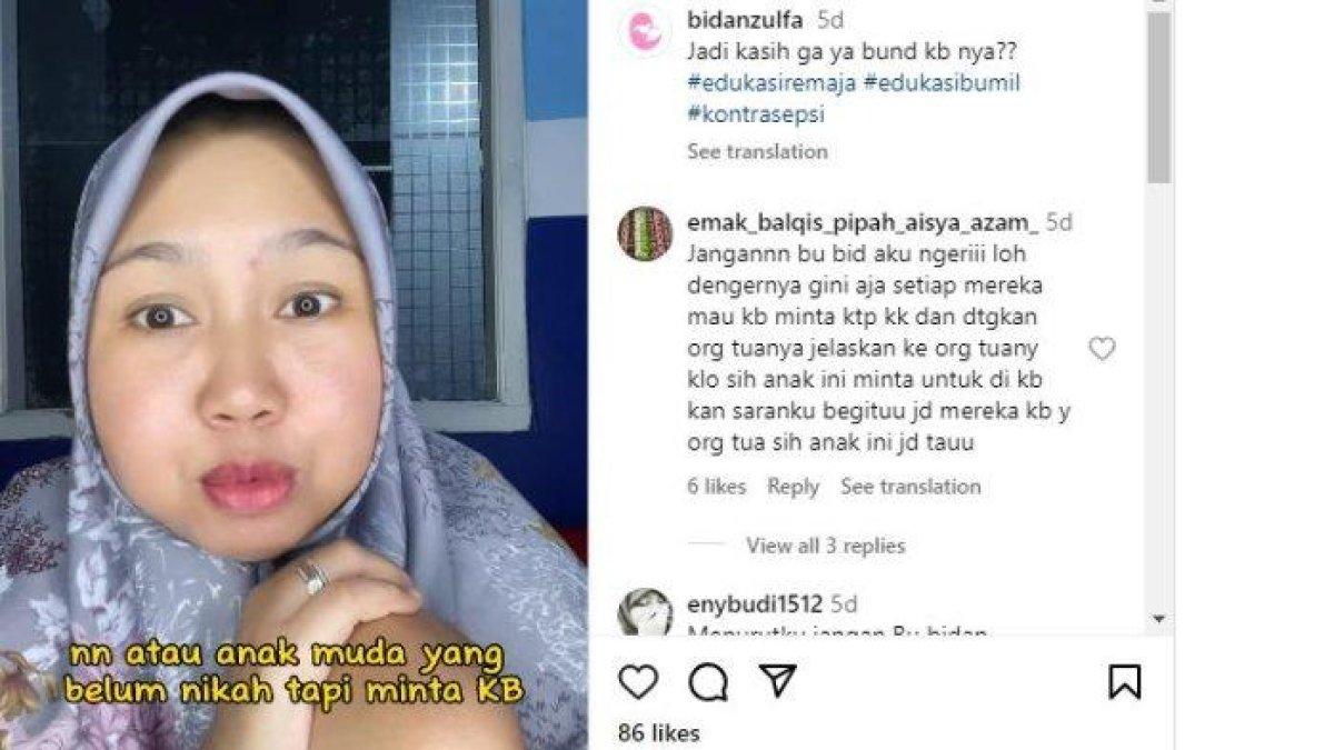 Bidan Zulfa yang membuka praktik di kawasan