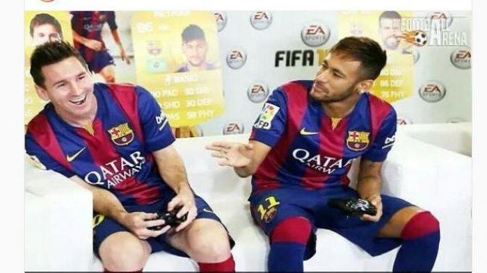 Neymar dan Messi saat masih di Barcelona.