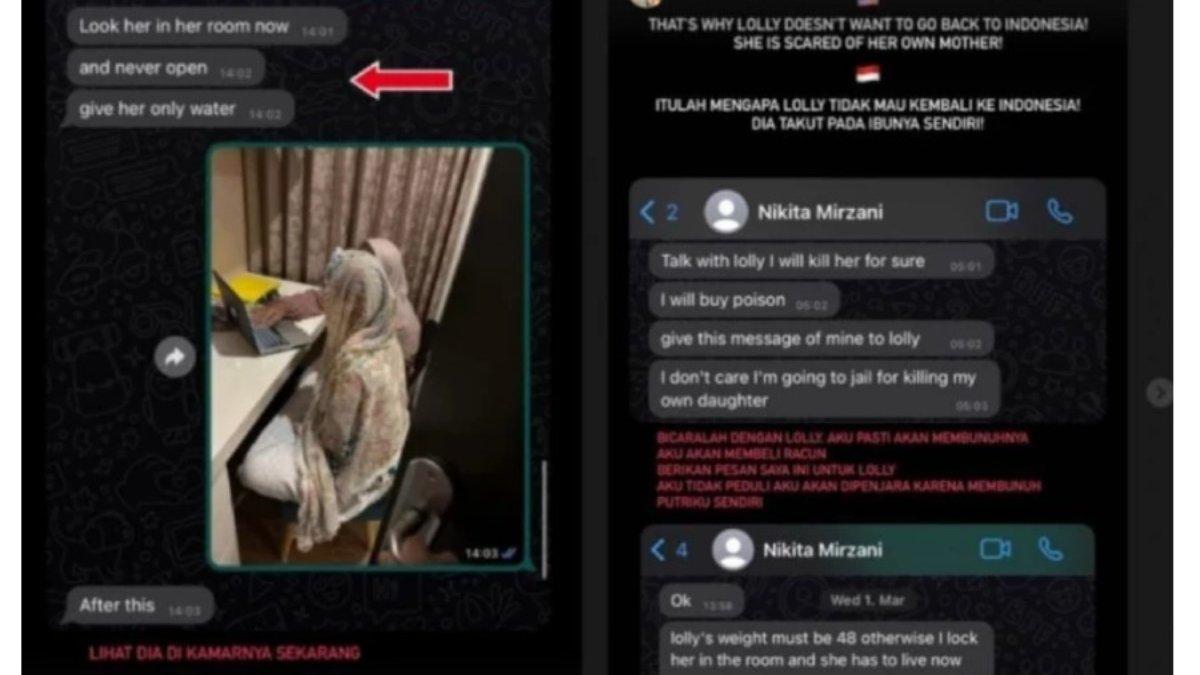 Bukti chat diduga milik Nikita Mirzani dikirim ke Antonio Dedola.