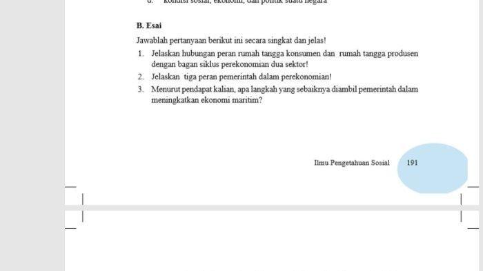 Buku IPS Bab 3 halaman 191 kelas 8.
