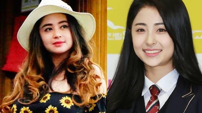 Dewi Persik dan Huh Yunjin.