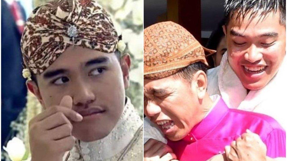 Ekspresi Presiden Jokowi tak kuat gendong Kaesang viral, sang anak kini merasa bersalah