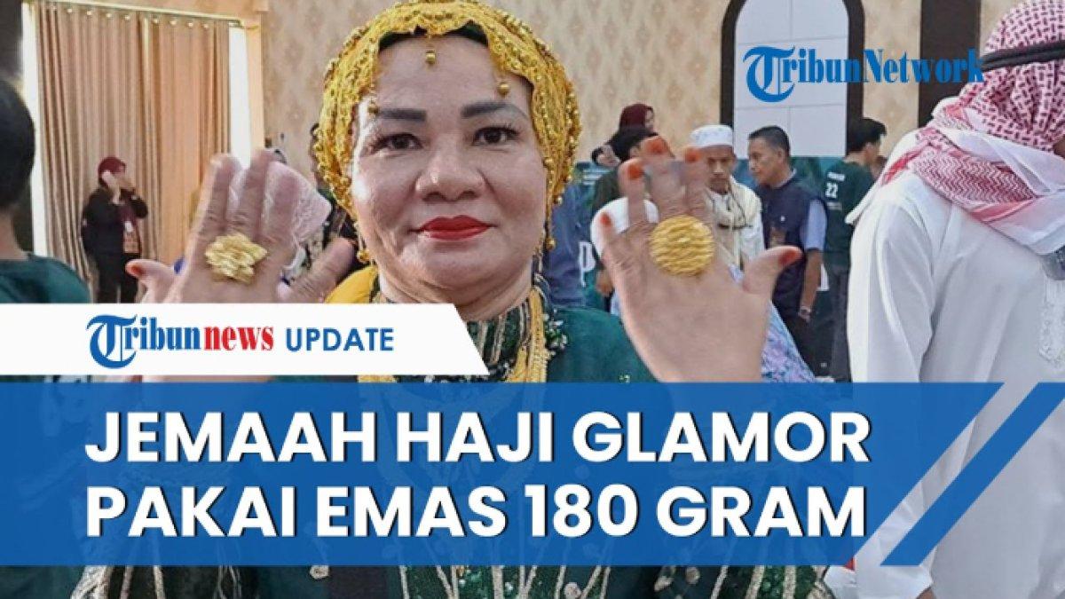 Emak-emak ini tunaikan nazar beli emas dan pakai emas hingga 100 gram ketika pulang dari haji
