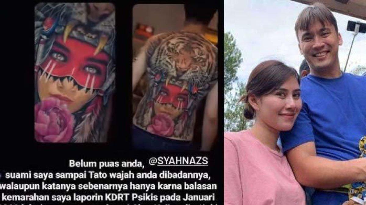 Fakta tato berwajah Syahnaz Sadiqah di tubuh Rendy Kjaernett