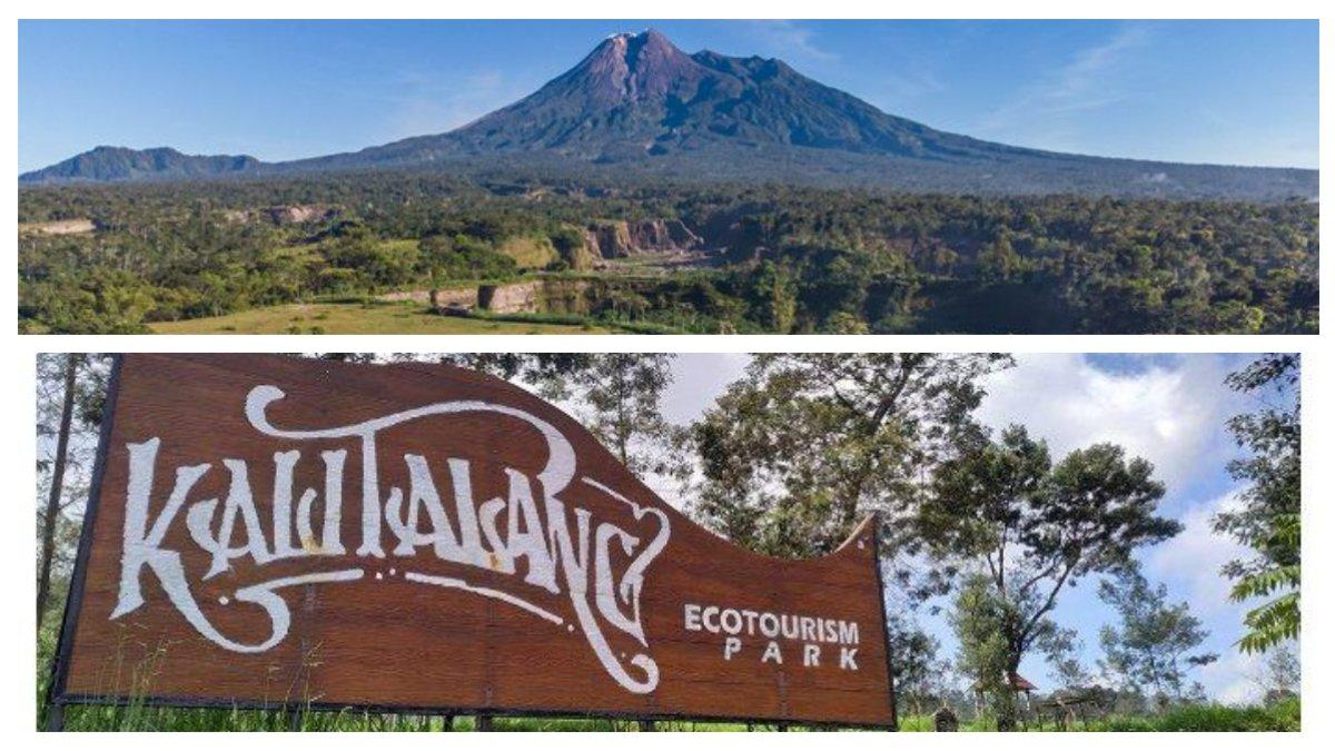 WISATA KLATEN - Ekowisata Kali Talang menyuguhkan pemandangan Gunung Merapi dan udara yang sejuk.