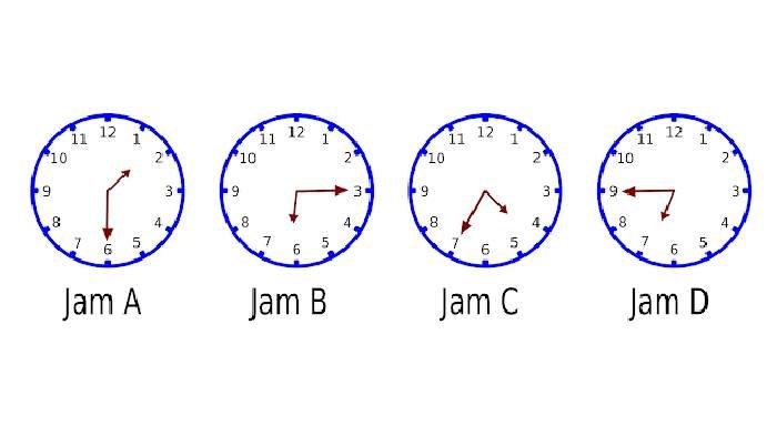 4 buah jam dinding