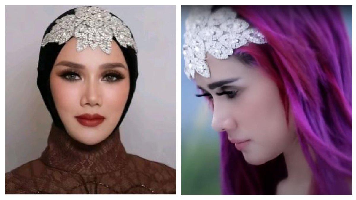 AKSESORIS MULAN JAMEELA - Dipakai di nikahan Al Ghazali, fakta baru headpiece Mulan Jameela, pernah dipakai 10 tahun lalu di video klip ini.