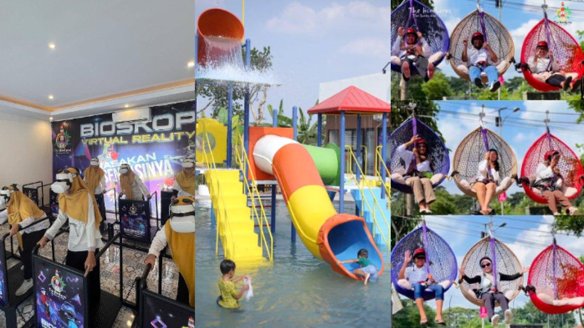 OBYEK WISATA KLATEN: Wahana yang tersedia di The Honduras Klaten, mulai dari hiburan teknologi, rekreasi air, hingga spot foto menarik.