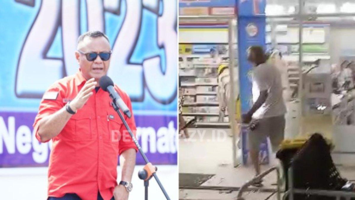 ILUSTRASI! Anggota DPRD fraksi PDIP Kabupaten Halmahera Tengah ngamuk di dalam minimarket, ini penyebabnya.