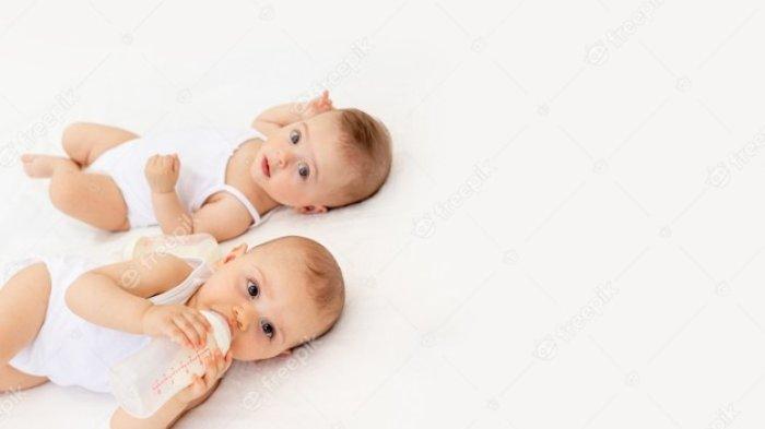 Ilustrasi bayi kembar lahir di tahun baru