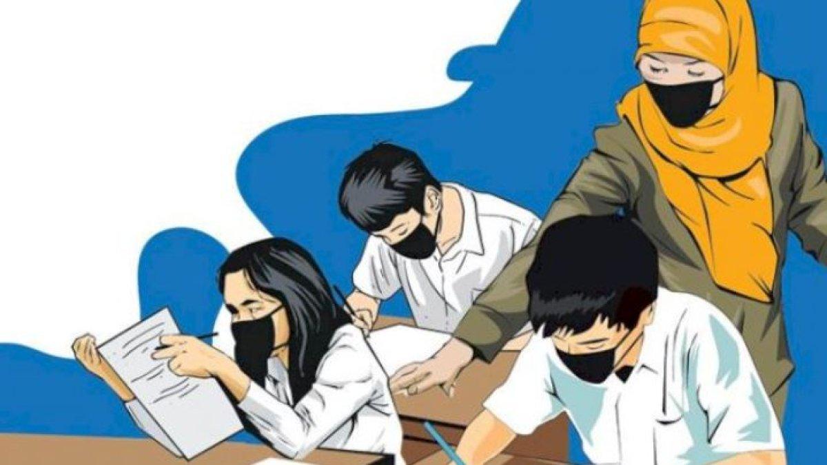 Ilustrasi belajar SMP.
