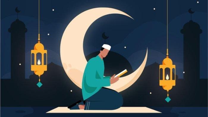 Ilustrasi berdzikir selama bulan Ramadhan 1442 H