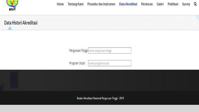 Ilustrasi cek akreditasi perguruan tinggi di situs resmi BAN-PT
