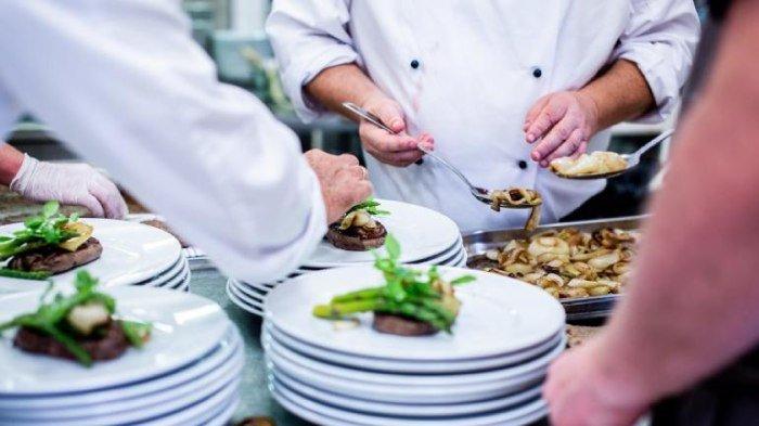Ilustrasi chef di restoran
