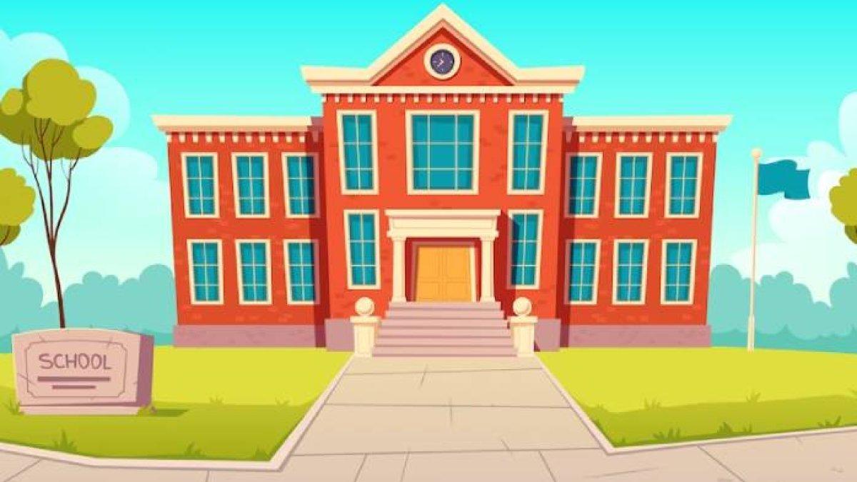 Ilustrasi gedung sekolah