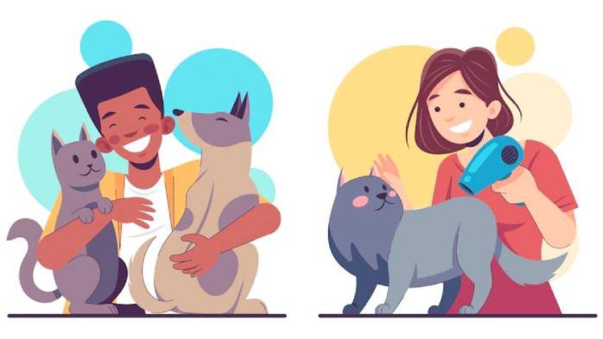 Ilustrasi hewan peliharaan