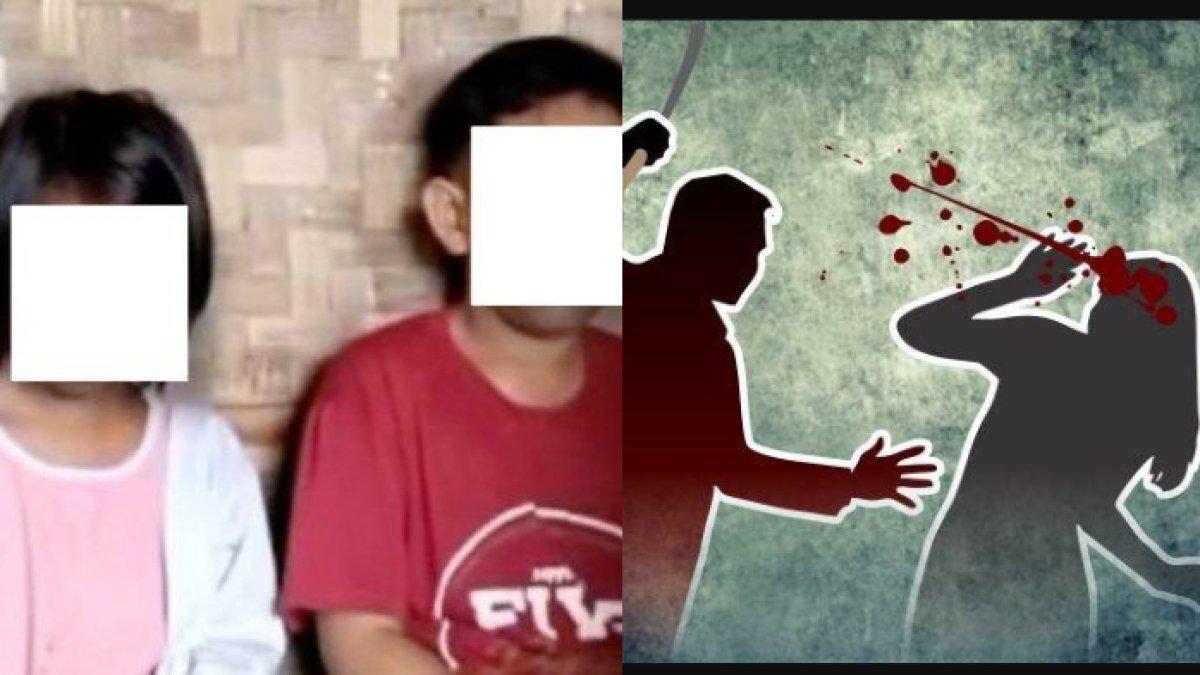 ILUSTRASI, kakak beradik minta keadilan, ibunya tewas ditikam ayahnya, kini pelaku kabur.