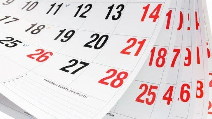 Ilustrasi kalender tanggal merah