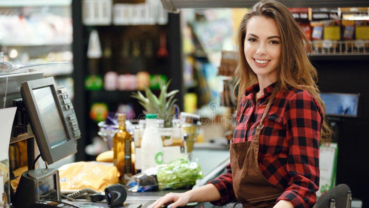 Ilustrasi kasir cantik.