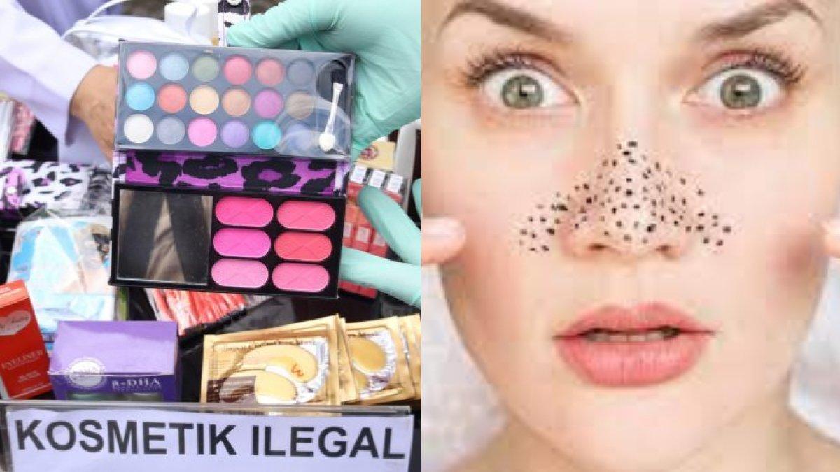 ILUSTRASI kosmetik ilegal membuat hidung menghitam.