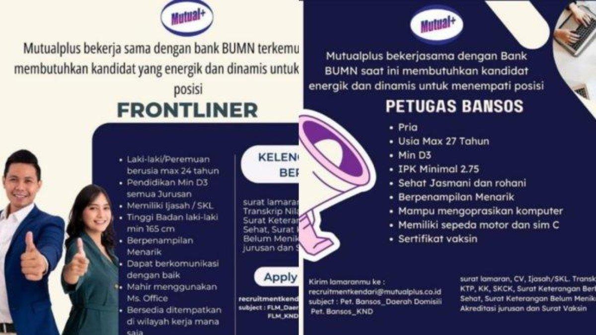 Ilustrasi lowongan kerja di PT Mutualplus Global Resources.