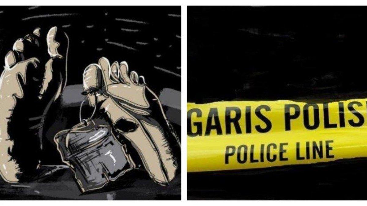 ILUSTRASI Mayat diamankan polisi, garis polisi