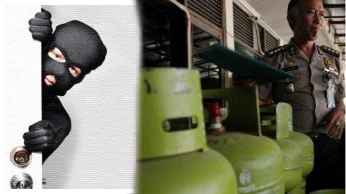 Ilustrasi mencuri tabung gas
