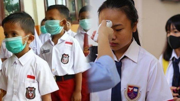Ilustrasi murid mulai mengikuti kegiatan sekolah di tengah pandemi corona