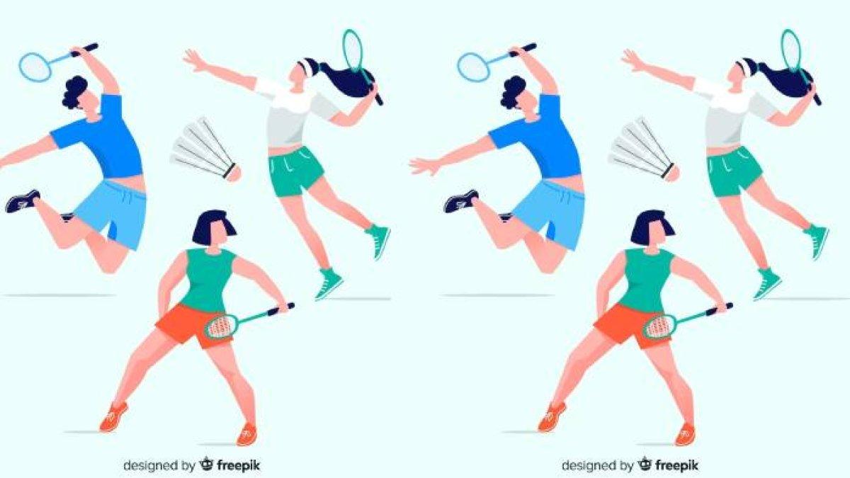 Ilustrasi olahraga bulu tangkis