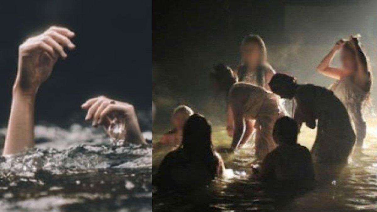 ILUSTRASI tenggelam di danau saat menjalani ritual mandi malam di tepi danau,