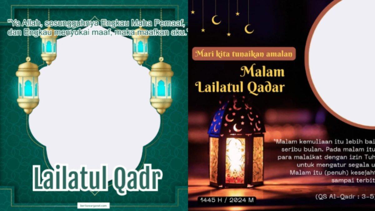 Ilustrasi Twibbon Lailatul Qadar.