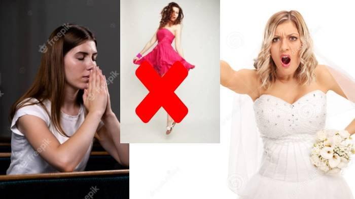 Ilustrasi wanita tolak pakai gaun bridesmaid seksi karena tak sesuai Agamanya